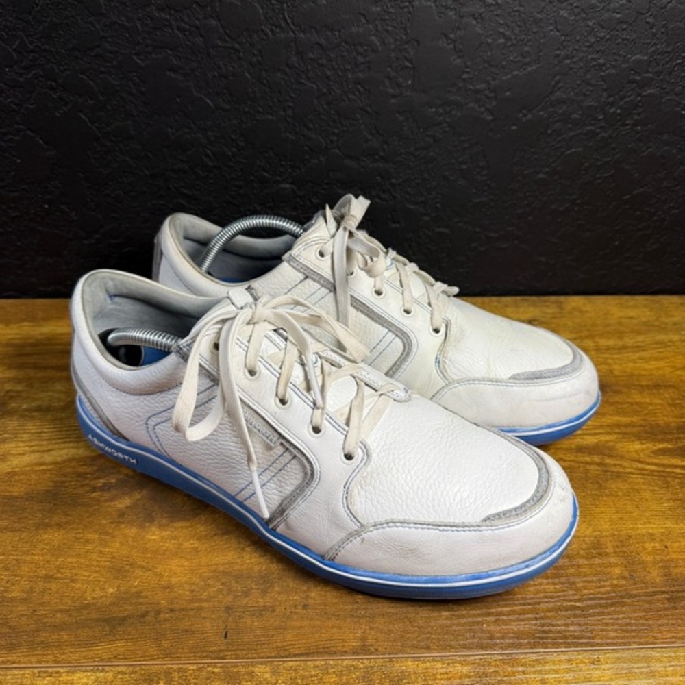 Ashworth Cardiff‎ ADC G54282 White Leather Golf Shoes Mens Size 10